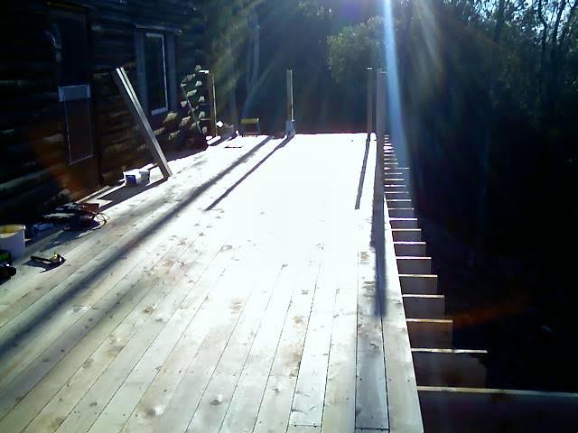 Log Cabin Deck in Progress.jpg - Work in Progress